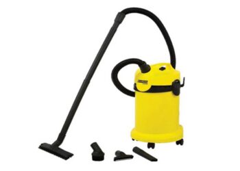 Aspirador de pó profissional da marca Karcher de cor amarelo